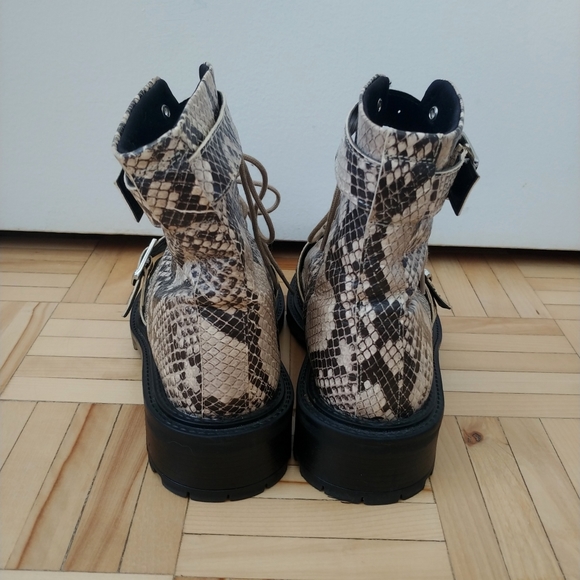 ASOS Leather Snake Print Boot - Picture 5 of 6